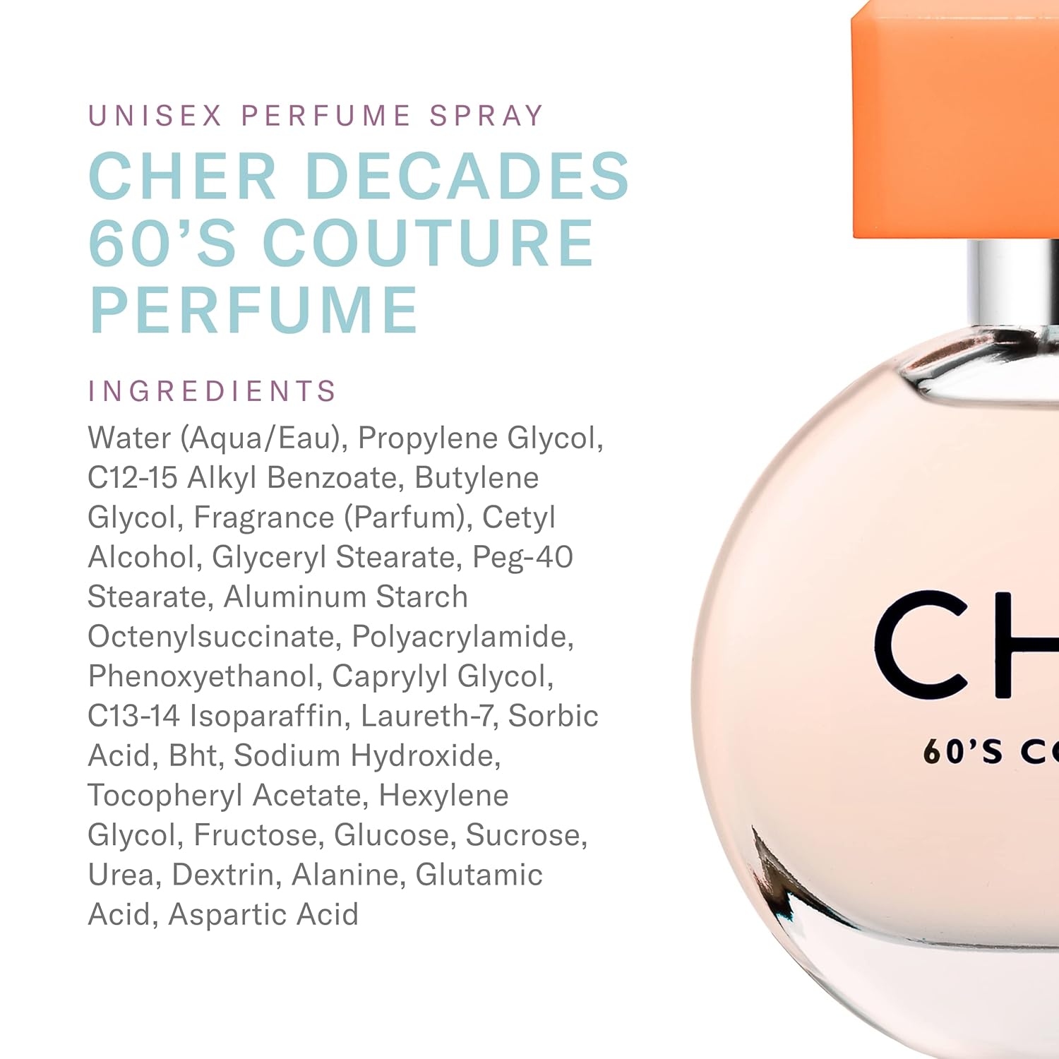 SCENT BEAUTY Cher Decades Couture – Perfume en aerosol unisex – Cher Decades 60’s – 1 onza líquida