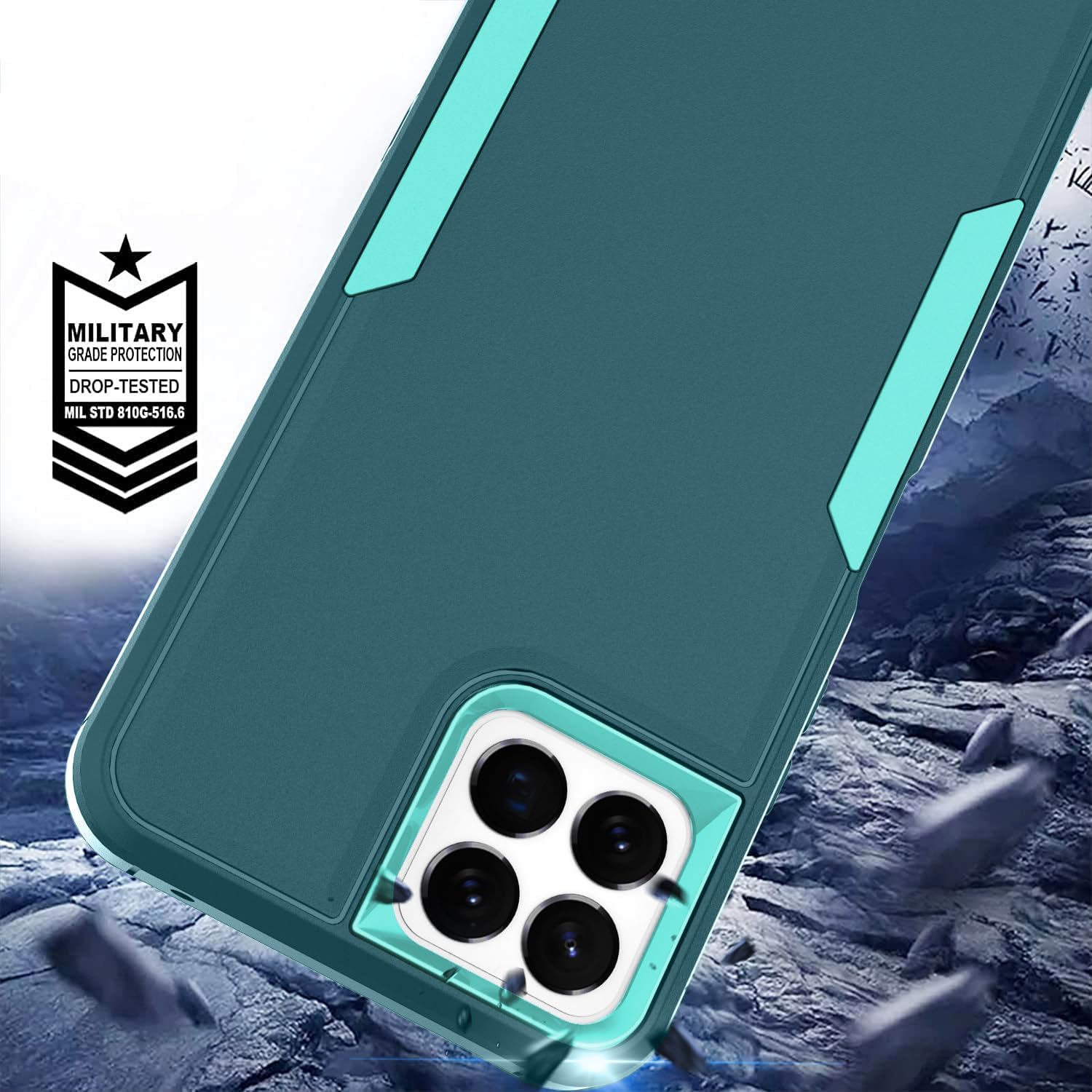 Asuwish Funda para teléfono Boost Mobile Celero 5G Plus de 7 pulgadas 2023 con cubierta protectora de pantalla de vidrio templado y accesorios