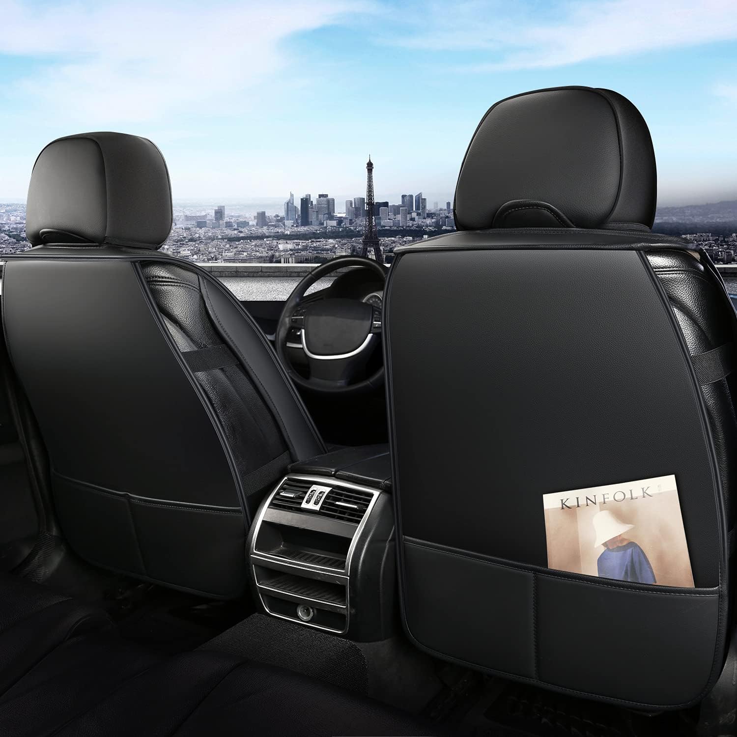 LUCKYMAN CLUB J01-LH – Juego completo de fundas universales para asiento de automóvil, se adapta a la mayoría de los sedanes, SUV, camiones,