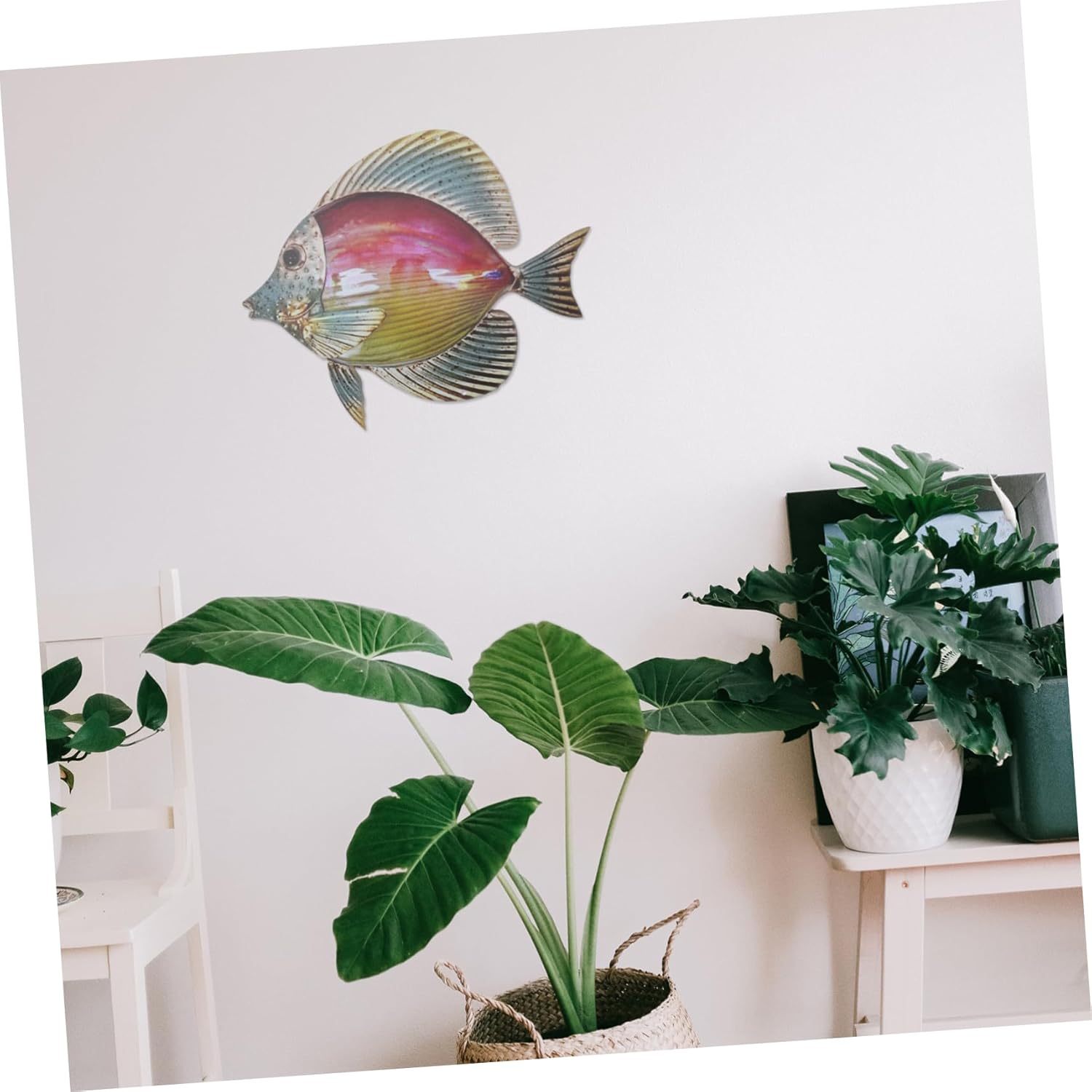 ABOOFAN 3 piezas colgante de hierro decoración del océano mariposas decorativas deco al aire libre vida marina decoración de pared decoración de