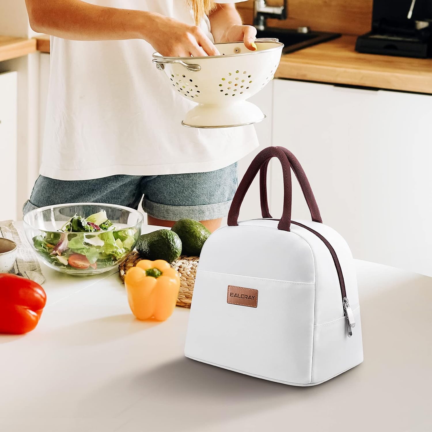 BALORAY – Lonchera para mujeres y hombres, con aislamiento, para adultos, reutilizable, para el trabajo, picnic, escuela o viajes