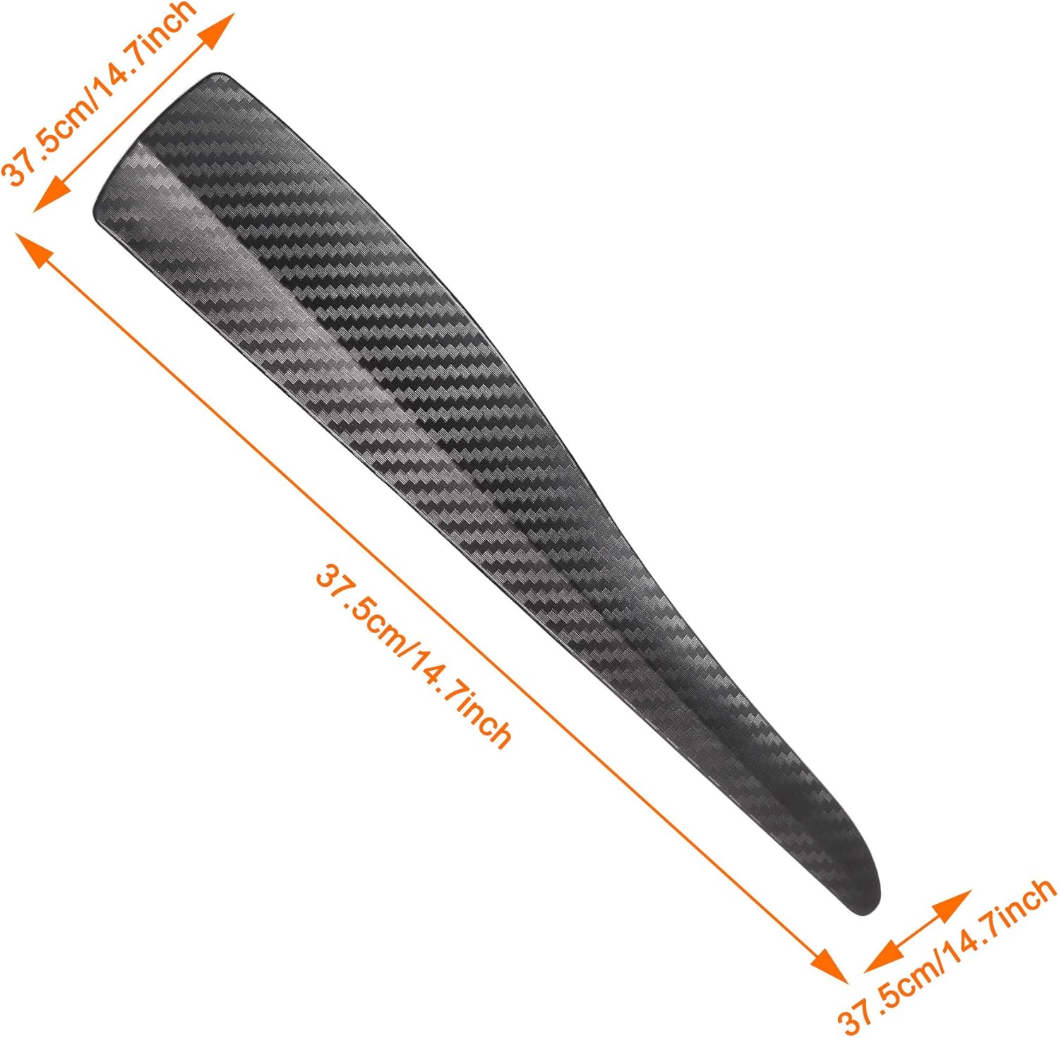 TOMALL 2 calcomanías universales de fibra de carbono Protecor para esquinas de automóvil para parachoques delantero y trasero, protector de