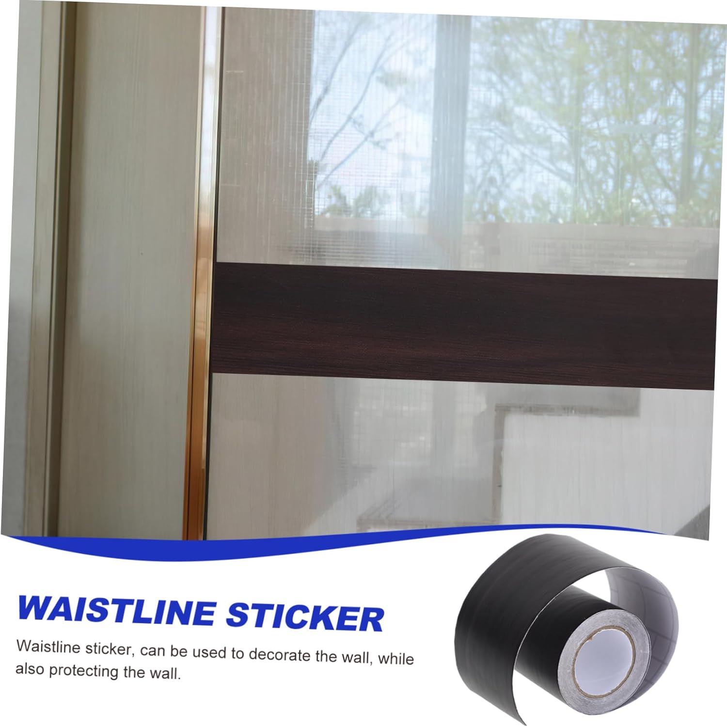 ULTECHNOVO Zócalo autoadhesivo de PVC modelado de PVC Decoración de pared Rodapié de PVC