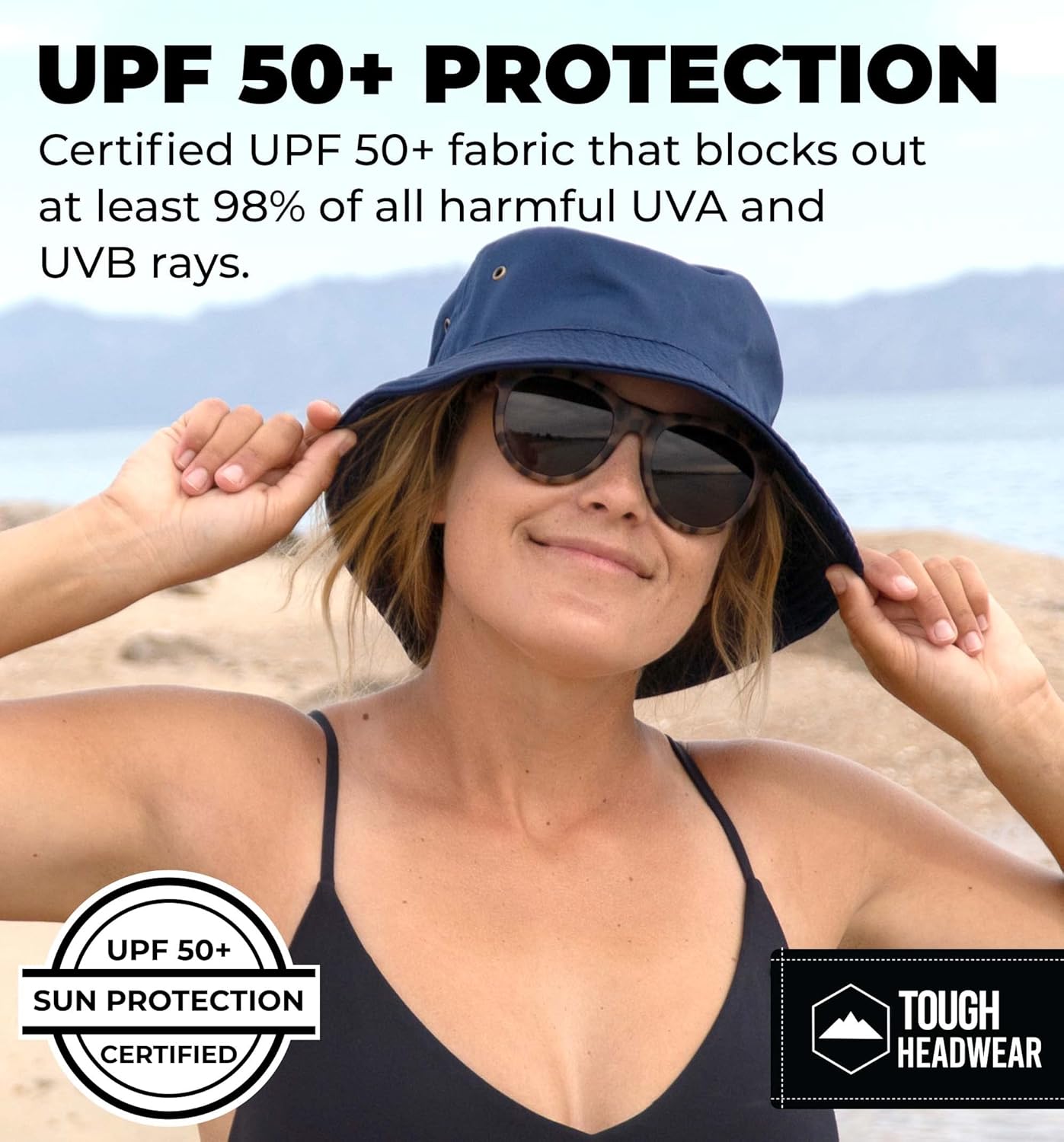 Tough Headwear – Sombrero tipo pescador para hombres, mujeres, adolescentes, niñas, lindos sombreros reversibles para verano
