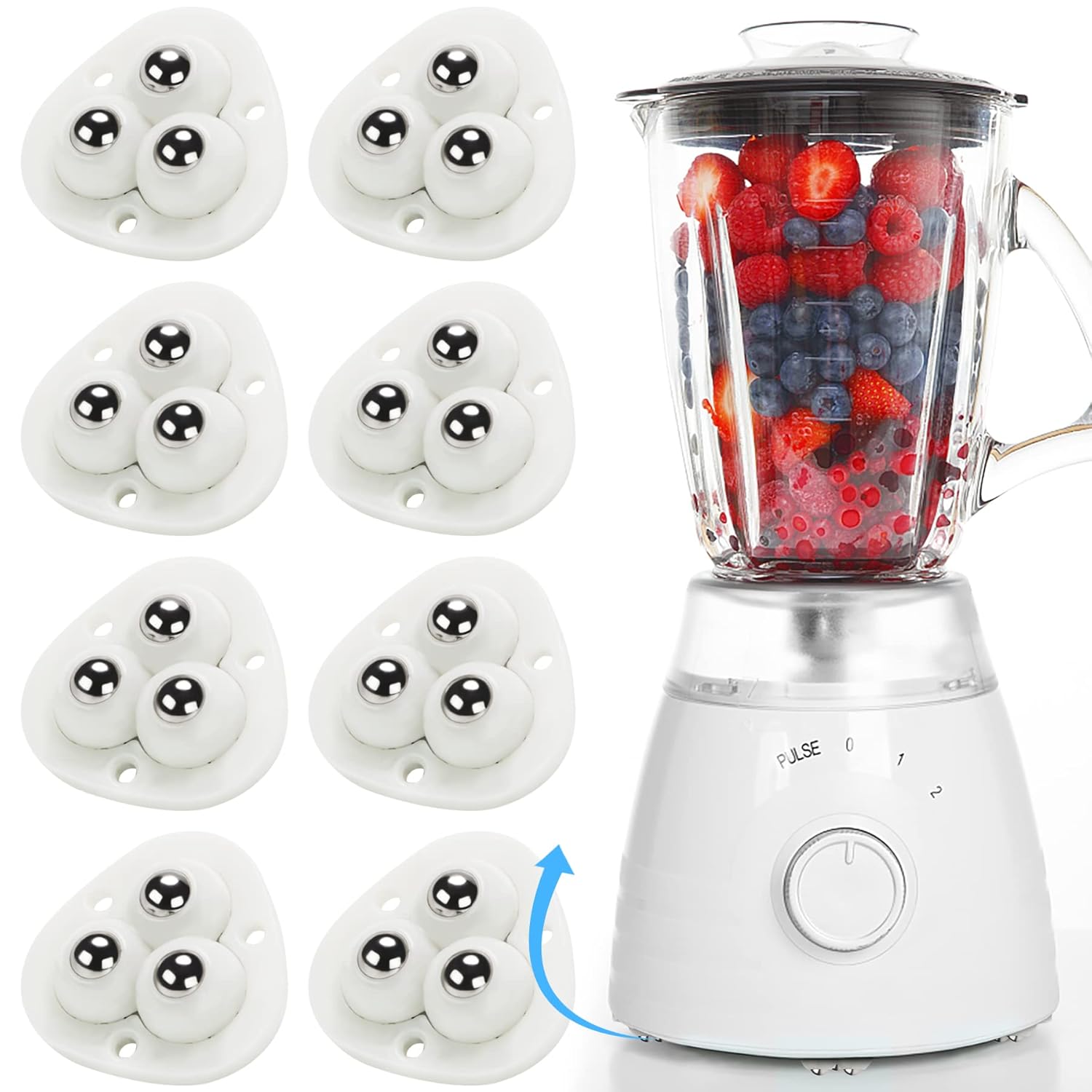 Mini ruedas giratorias autoadhesivas, ruedas giratorias de pasta de acero inoxidable, polea adhesiva de rotación de 360 grados para