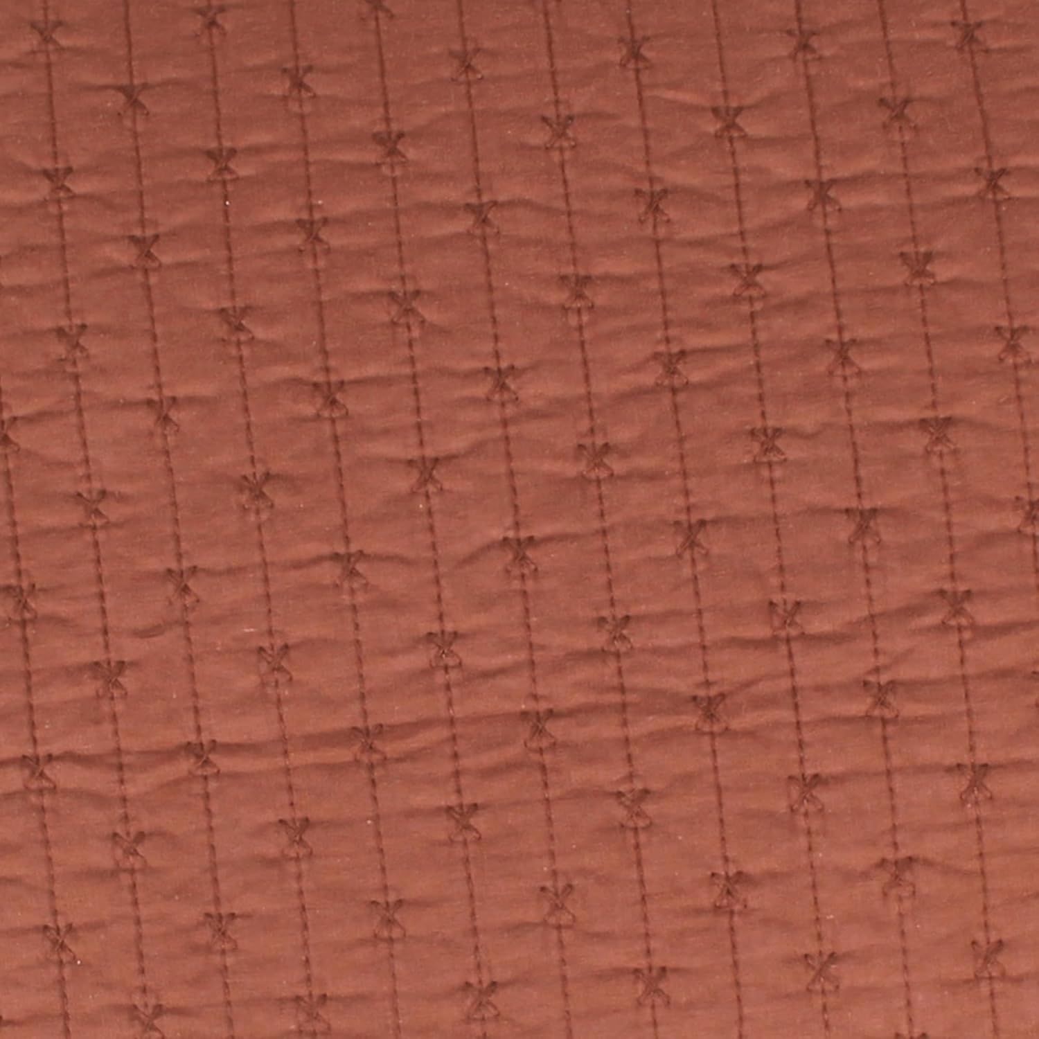 Levtex Home – Juego de edredón Adobe de punto de cruz – 100% algodón – Colcha matrimonialQueen (88 x 92 pulgadas) + 2 fundas estándar (26 x 20