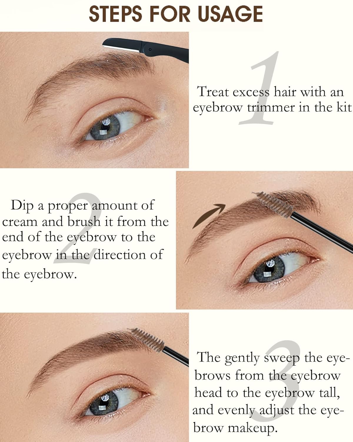 Gel de cejas teñido impermeable, maquillaje líquido de larga duración, a prueba de manchas, máscara de cejas teñida, pegamento para cejas tintado,