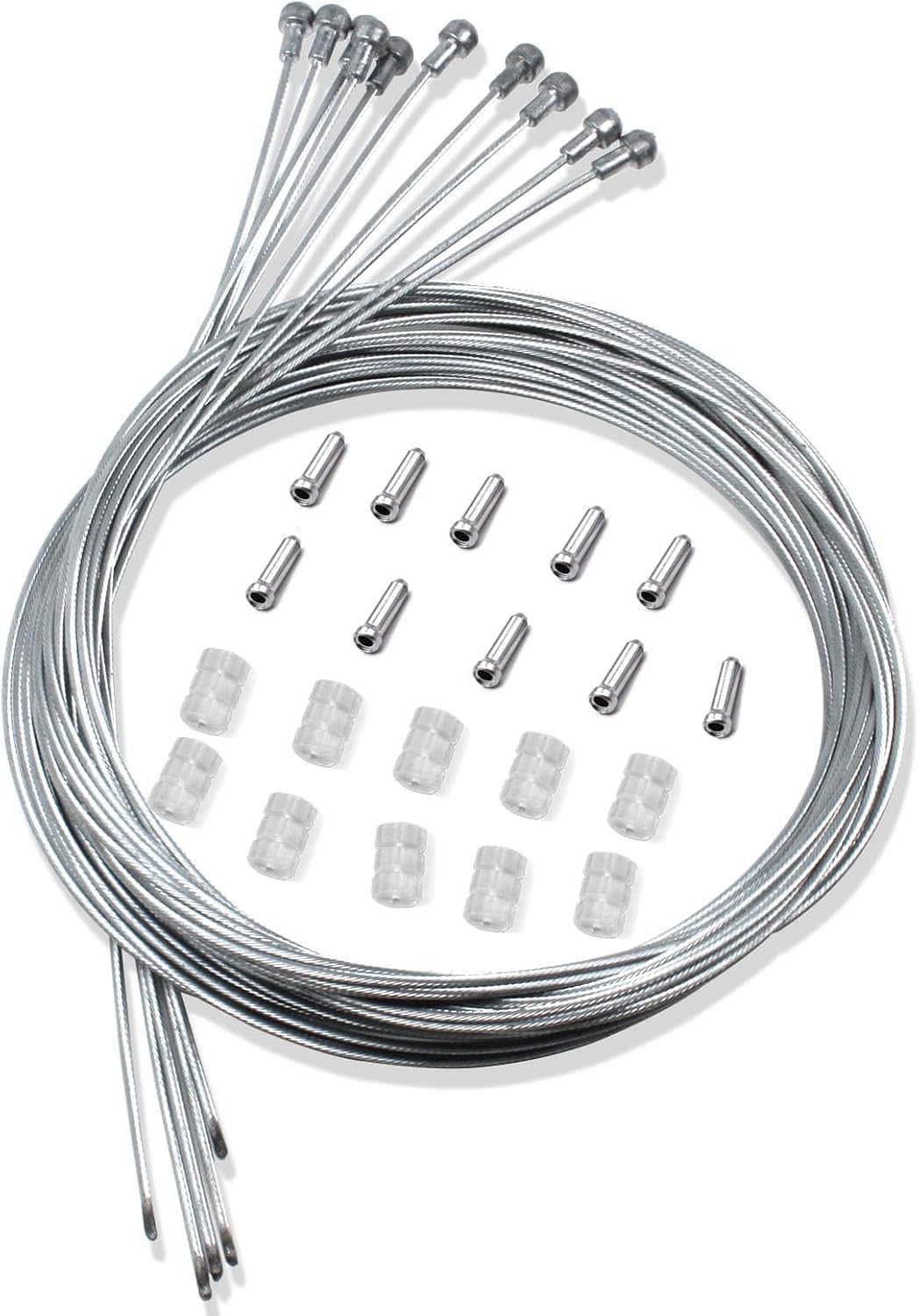 Ciomszan 10 cables de freno de bicicleta, cables de cambio de desviador de bicicleta, líneas de freno delantero y trasero, juego de cables de cambio