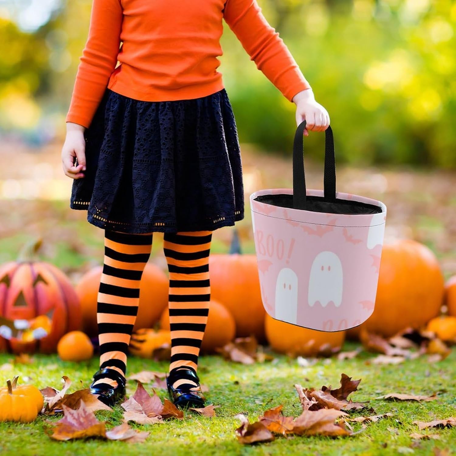 Bolsa de cubos de dulces de Halloween, cesta de dulces de Halloween, bolsas de truco o trato, bolsa de tela, regalo para niños, fiestas de Halloween