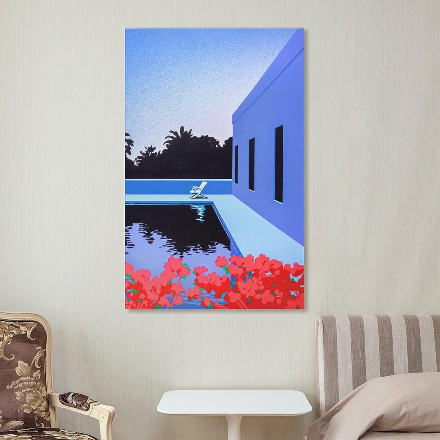Hiroshi Nagai – Arte de pared – Pinturas de paisajes tropicales modernos y surrealistas, póster de 2 obras de arte, póster impreso para pared,