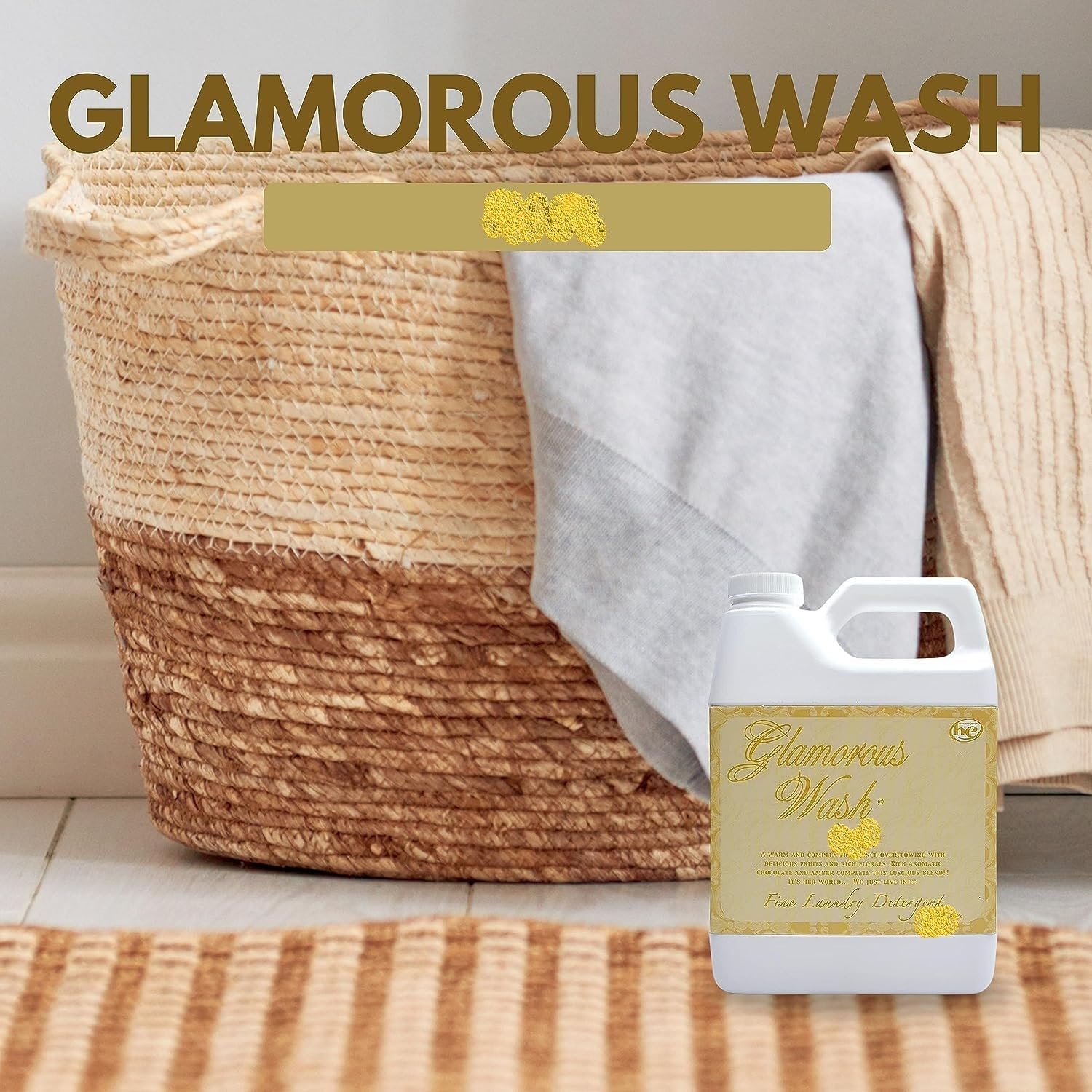Tyler Candle Glamorous Wash Diva Detergente para ropa de 32 onzas con paquete de sobres Diva