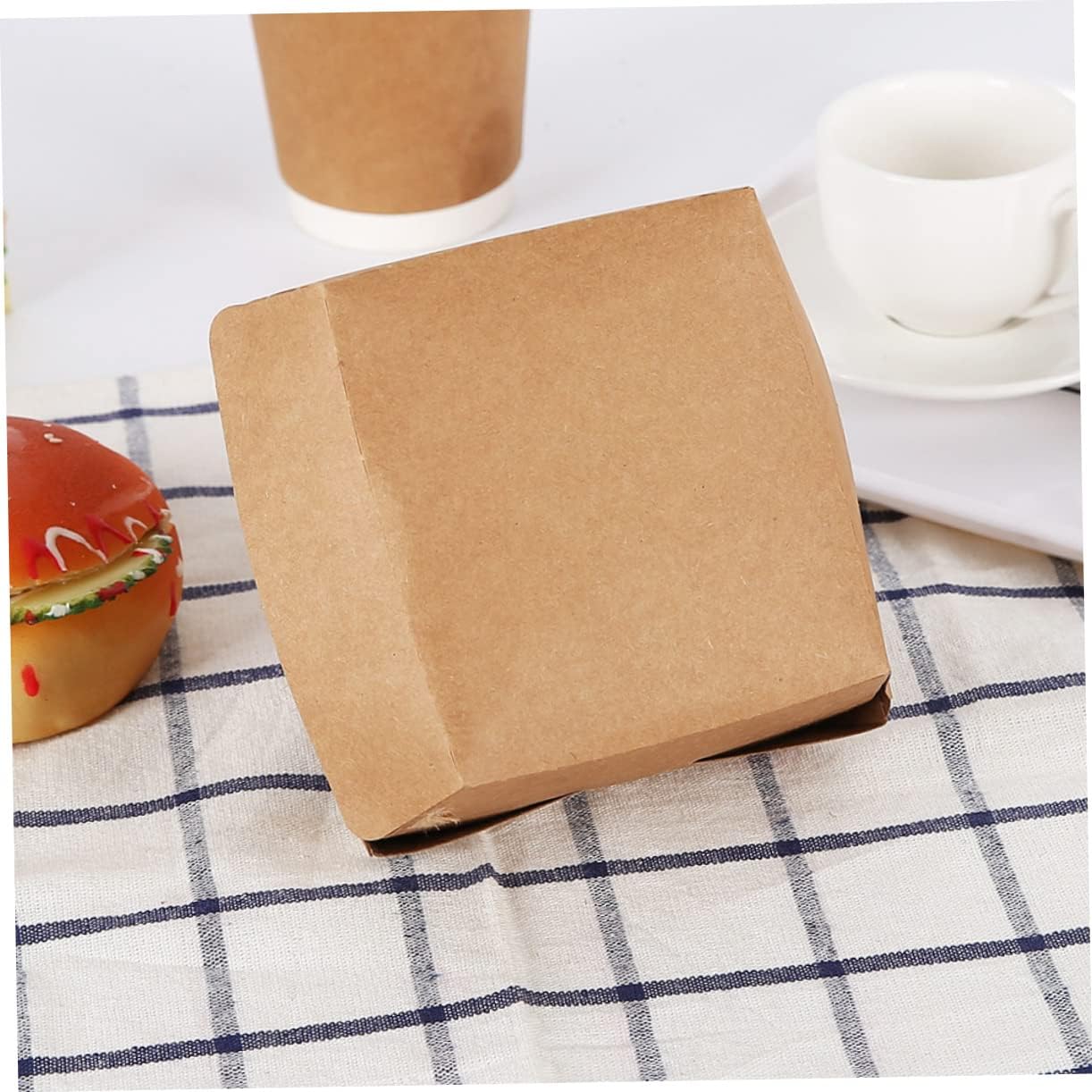 NOLITOY Caja de hamburguesa 30 piezas bandejas de plástico para servir mini contenedores desechables bandejas de alimentos contenedores con tapas