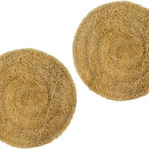 2 posavasos redondos, manteles individuales, accesorios de escritorio, posavasos para escritorio, tapete para tetera, posavasos Luffa, posavasos 2 posavasos redondos, manteles individuales, accesorios de escritorio, posavasos para escritorio, tapete para tetera, posavasos Luffa, posavasos