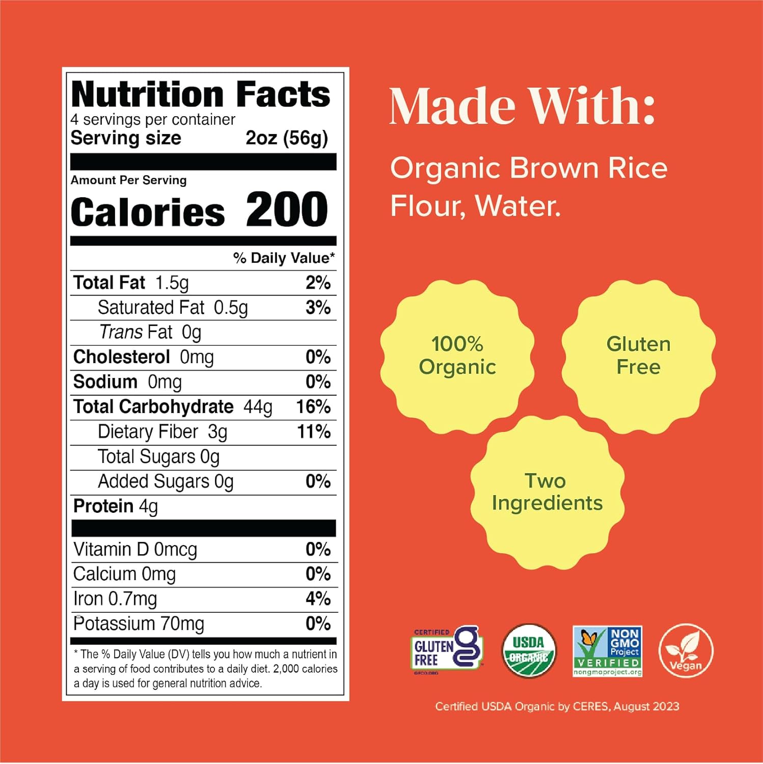 Explore Cuisine Fideos orgánicos de arroz integral para freír, 8 onzas (paquete de 5), fideos fáciles de hacer, sin gluten