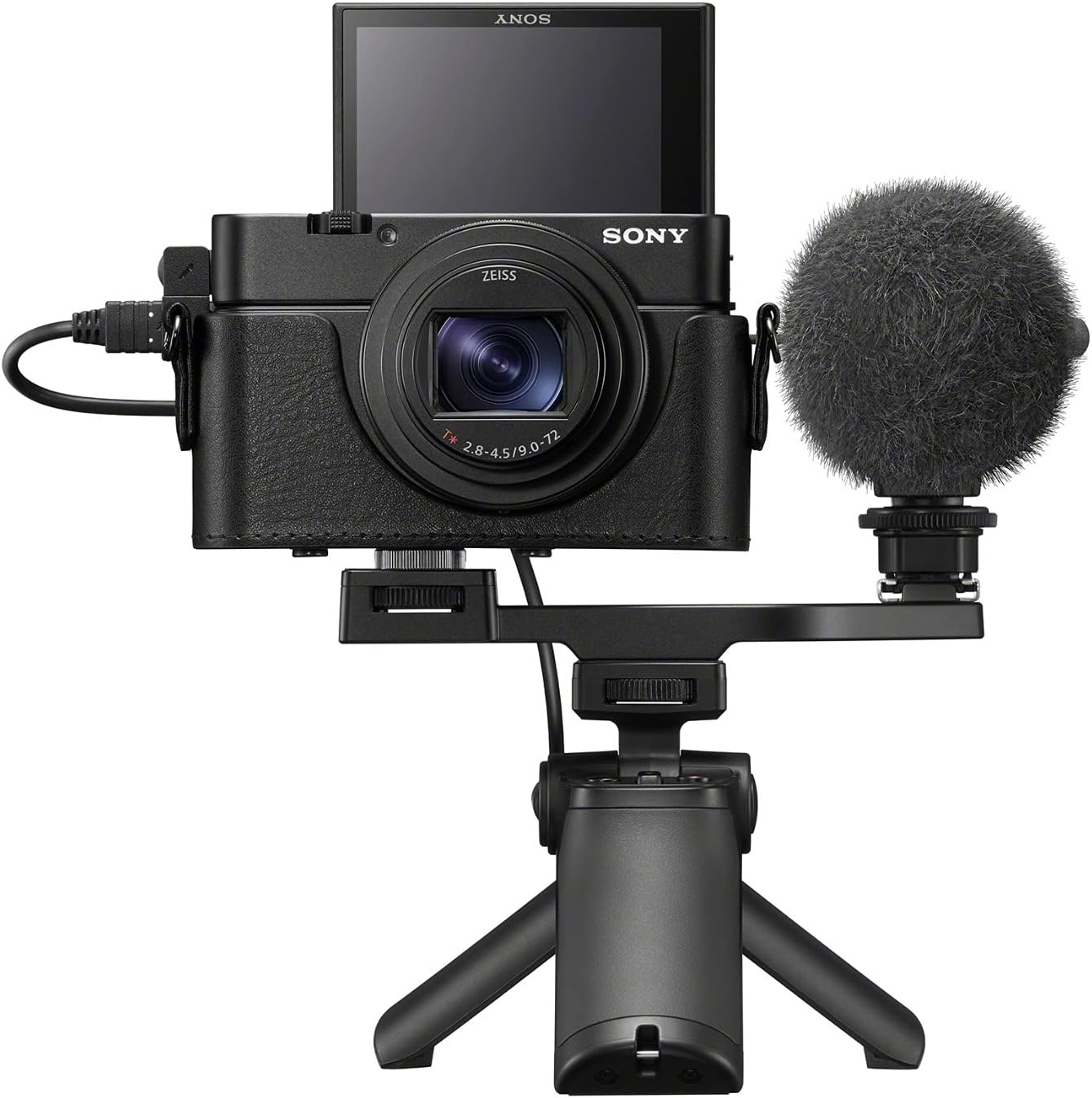 Sony Funda Premium (LCJRXKB) para cámaras fotográficas digitales de la serie RX100, color negro, pequeña