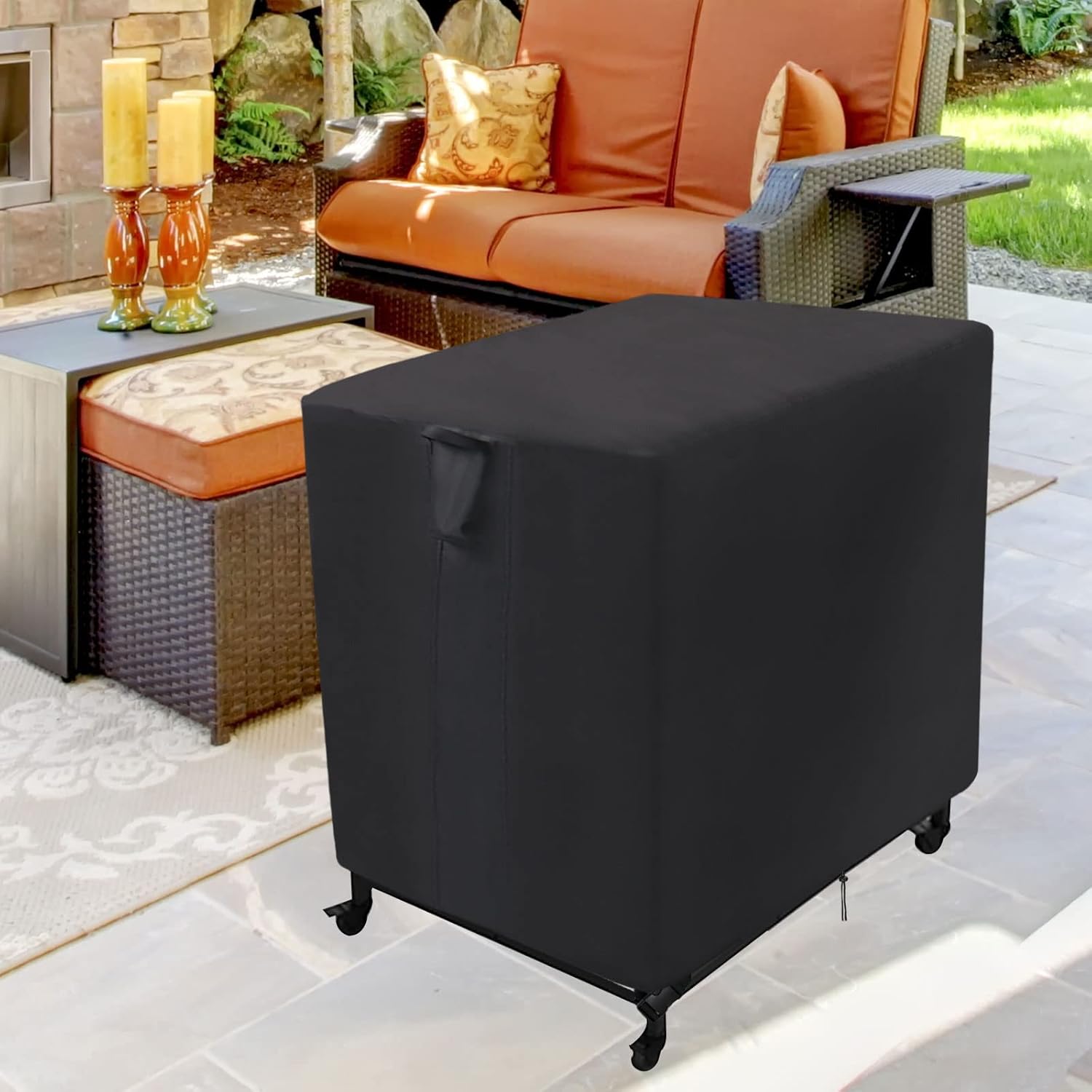 Hengme Cubierta de mesa de preparación al aire libre, 36 pulgadas, impermeable, para mesa de acero inoxidable, cubierta de mesa de barbacoa de metal