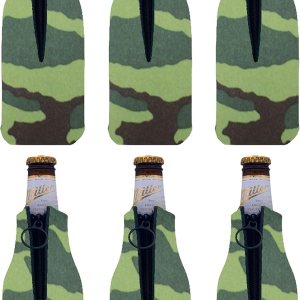 Botella de cerveza de espuma en blanco Coolie (paquete de 6, camuflaje verde) Botella de cerveza de espuma en blanco Coolie (paquete de 6, camuflaje verde)
