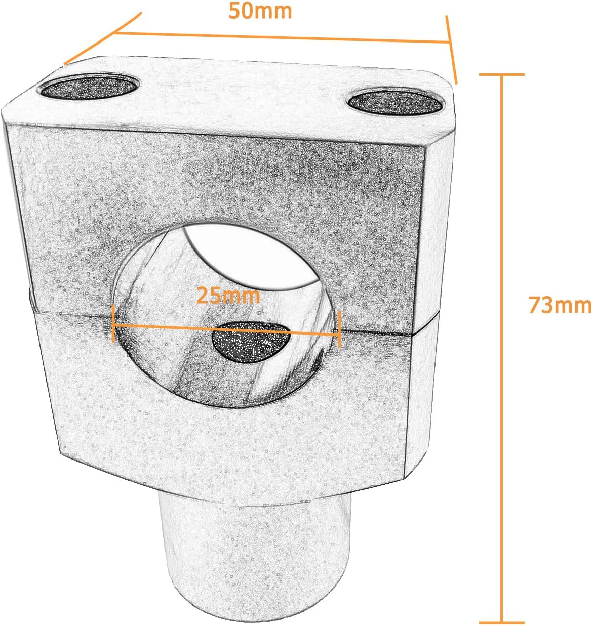 Abrazadera elevadora de manillar de 1″ 25MM compatible con Harley Kawasaki Suzuki Yamaha Honda Shadow