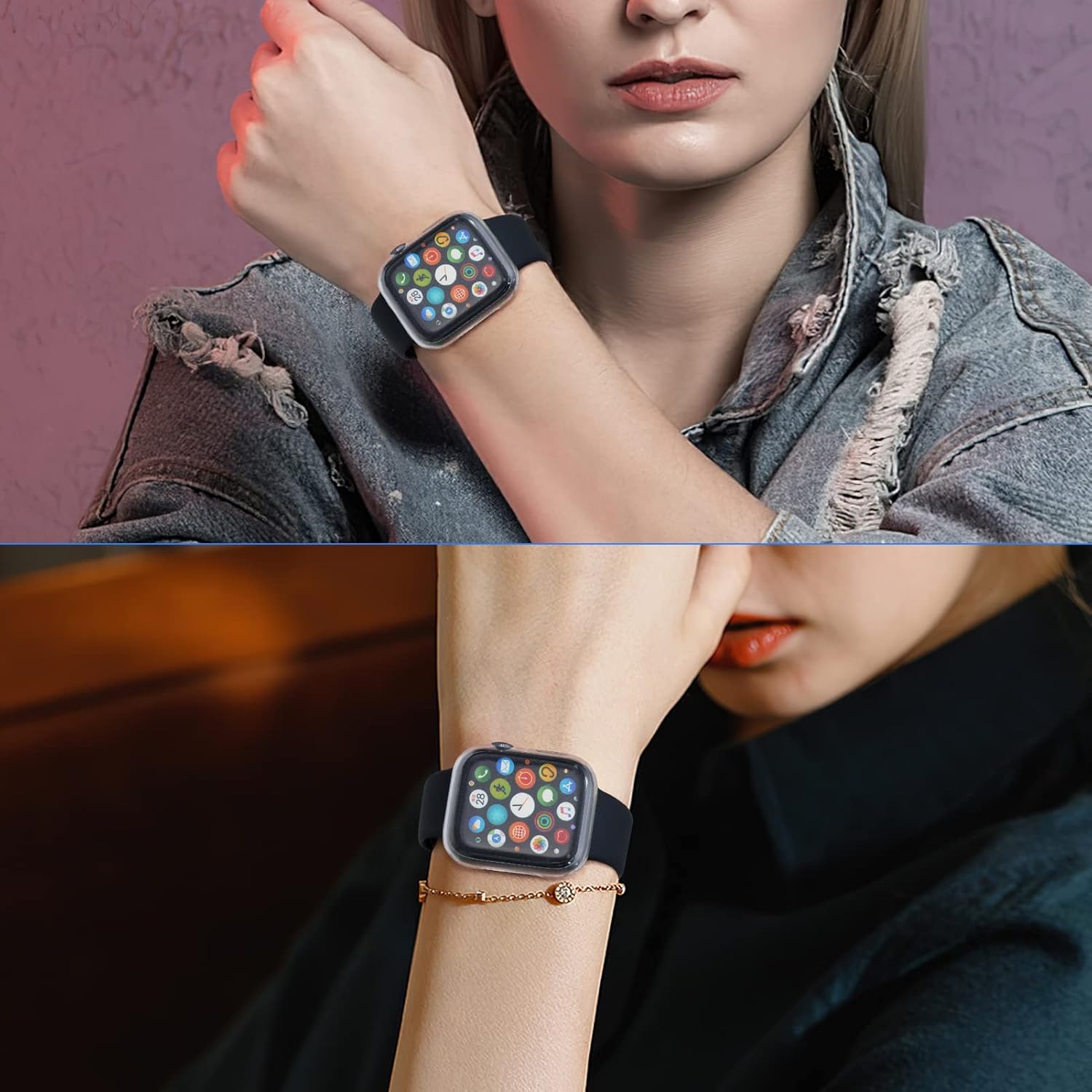 ORIbox Funda ultradelgada compatible con Apple Watch Series 6, Apple Watch Series 5, Apple Watch Series 4, Apple Watch SE, TPU HD F3000001