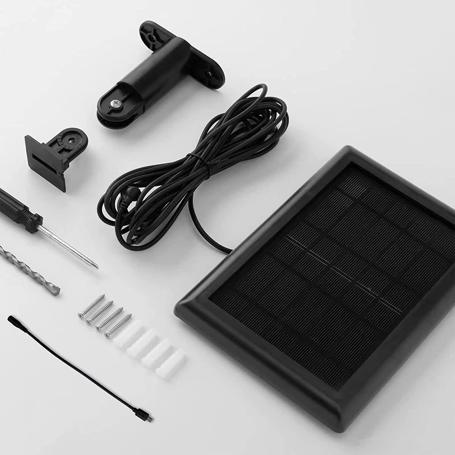 Ring Camera – Cargador de panel solar, paneles solares de 5 W para cámara Ring Stick Up CamRing Spotlight Cam BateríaSpotlight Cam PlusSpotlight Cam