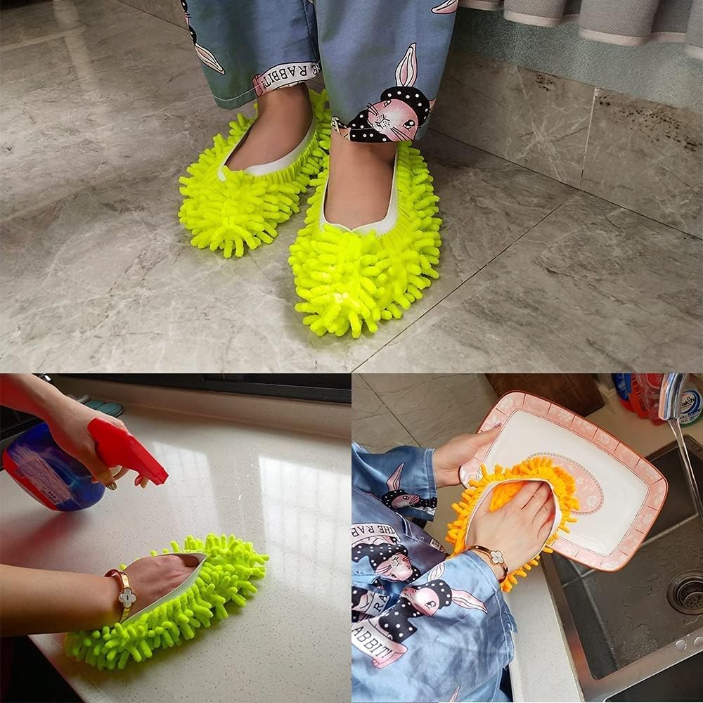Yueiehe – Juego de 5 pares (10 unidades, multifunción, para quitar el polvo, cubre zapatos, suave, lavable, reutilizable, de microfibra, para pies