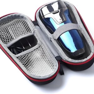 AMSAMOTION Funda para afeitadora eléctrica Braun Series 3Series 5Series 7Series 9, 3040s, 3010S, 5018s, 5140s, 7058cc, 9460cc, funda protectora AMSAMOTION Funda para afeitadora eléctrica Braun Series 3Series 5Series 7Series 9, 3040s, 3010S, 5018s, 5140s, 7058cc, 9460cc, funda protectora