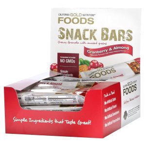 California Gold Nutrition Foods, Barras de granola masticables de arándanos y almendras, 12 barras, 1.4 oz (40 g) cada una California Gold Nutrition Foods, Barras de granola masticables de arándanos y almendras, 12 barras, 1.4 oz (40 g) cada una