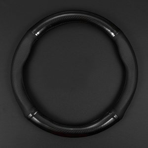 Paquete de 1 funda transpirable para volante de automóvil, resistente al desgaste, protector de volante antideslizante de fibra de carbono, juego Paquete de 1 funda transpirable para volante de automóvil, resistente al desgaste, protector de volante antideslizante de fibra de carbono, juego