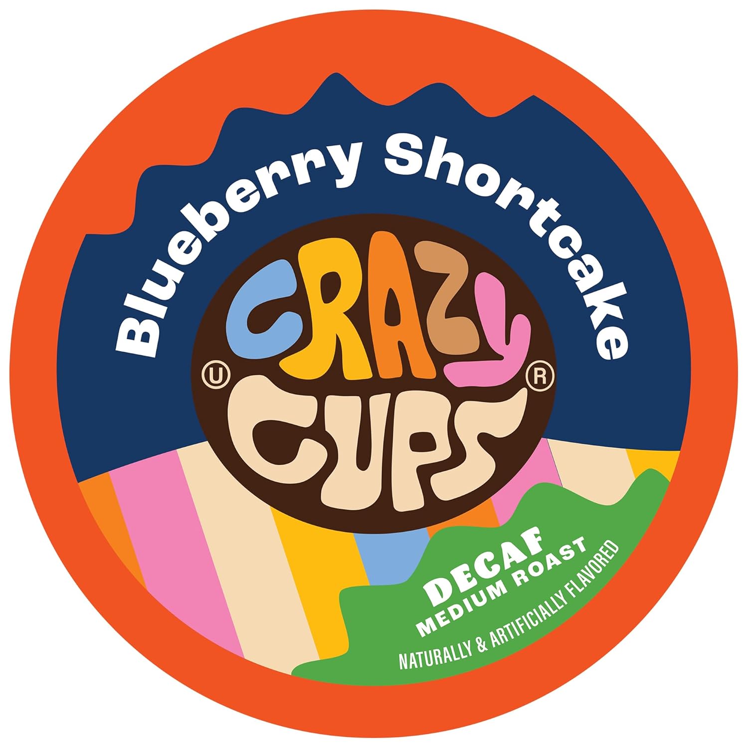 Crazy Cup Cápsulas de café descafeinado de arándanos, tazas de café descafeinado de una sola porción para máquinas Keurig K Cup, cápsulas de café