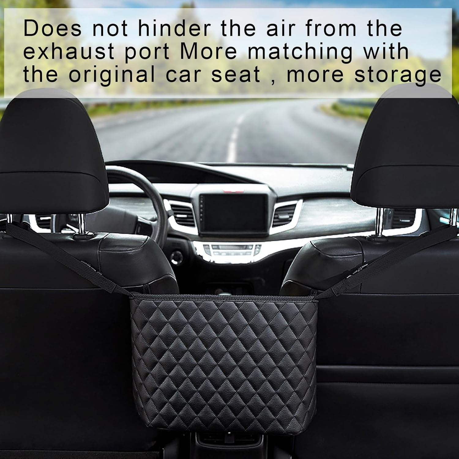 1 soporte para bolso de mano de piel sintética para automóvil, soporte para bolso entre asientos, organizador de automóvil para asiento delantero,
