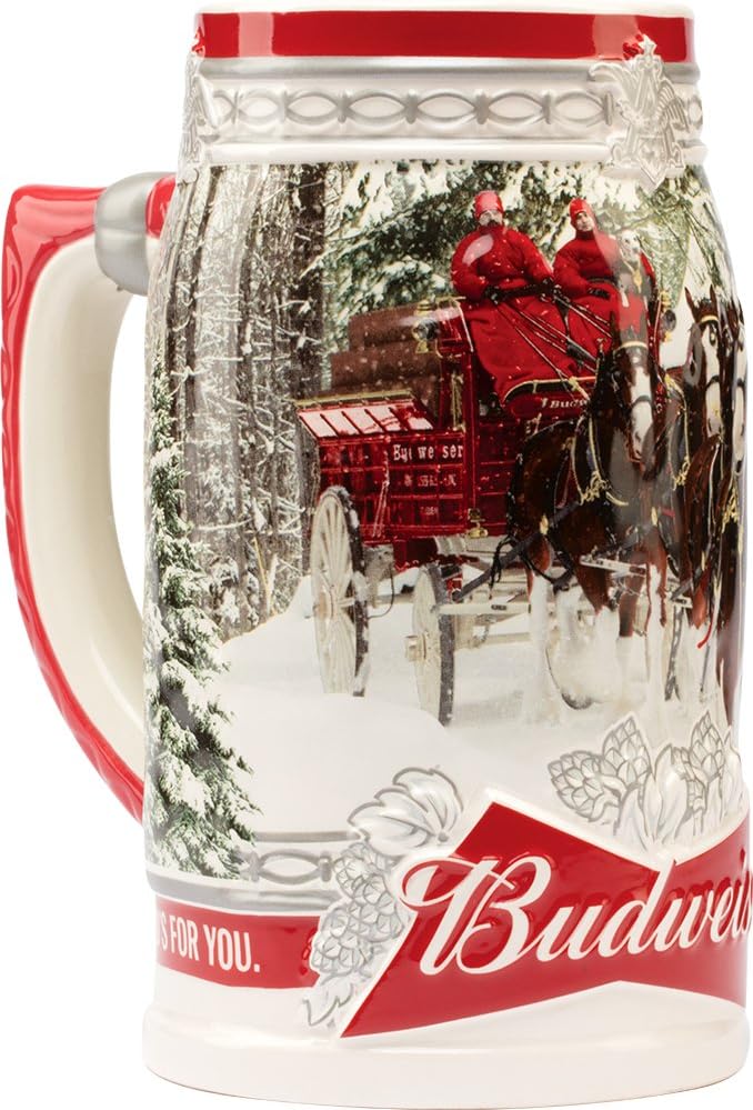 Budweiser Humpen, jarra para cerveza Holiday Stein, 31oz, 2017