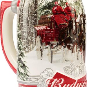 Budweiser Humpen, jarra para cerveza Holiday Stein, 31oz, 2017 Budweiser Humpen, jarra para cerveza Holiday Stein, 31oz, 2017
