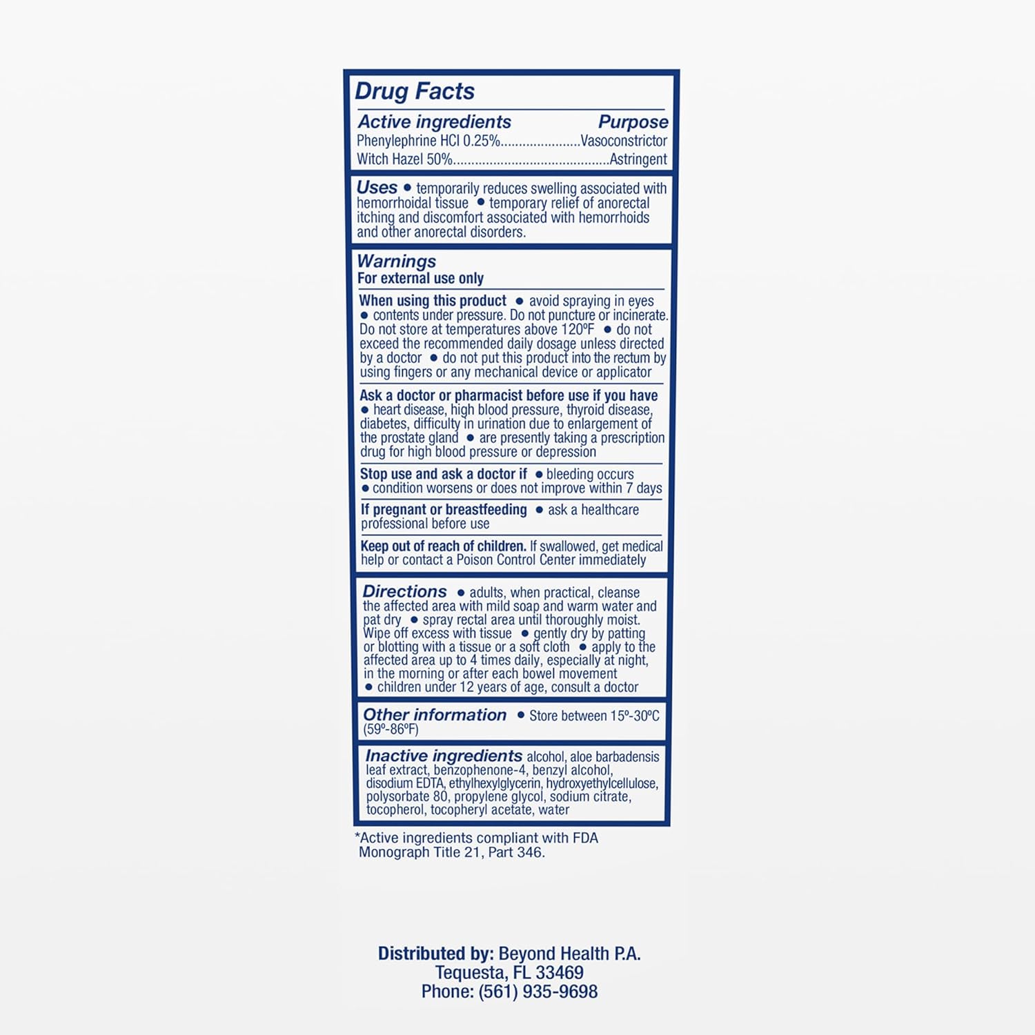 Doctor Butler’s Spray para hemorroides – Tratamiento de hemorroides y solución de limpieza con hamamelis y aloe vera para ayudar con molestias,