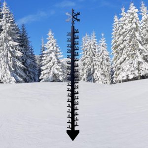 Medidor de nieve para exteriores, calibre de medición de nieve de 36 pulgadas, regla de metal de copo de nieve de invierno, medidores de nieve Medidor de nieve para exteriores, calibre de medición de nieve de 36 pulgadas, regla de metal de copo de nieve de invierno, medidores de nieve