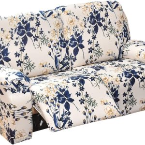 NILUOH Fundas para sofá biplaza reclinable, 6 piezas, fundas elásticas para sofá reclinable de 2 asientos, protector de muebles con parte inferior NILUOH Fundas para sofá biplaza reclinable, 6 piezas, fundas elásticas para sofá reclinable de 2 asientos, protector de muebles con parte inferior
