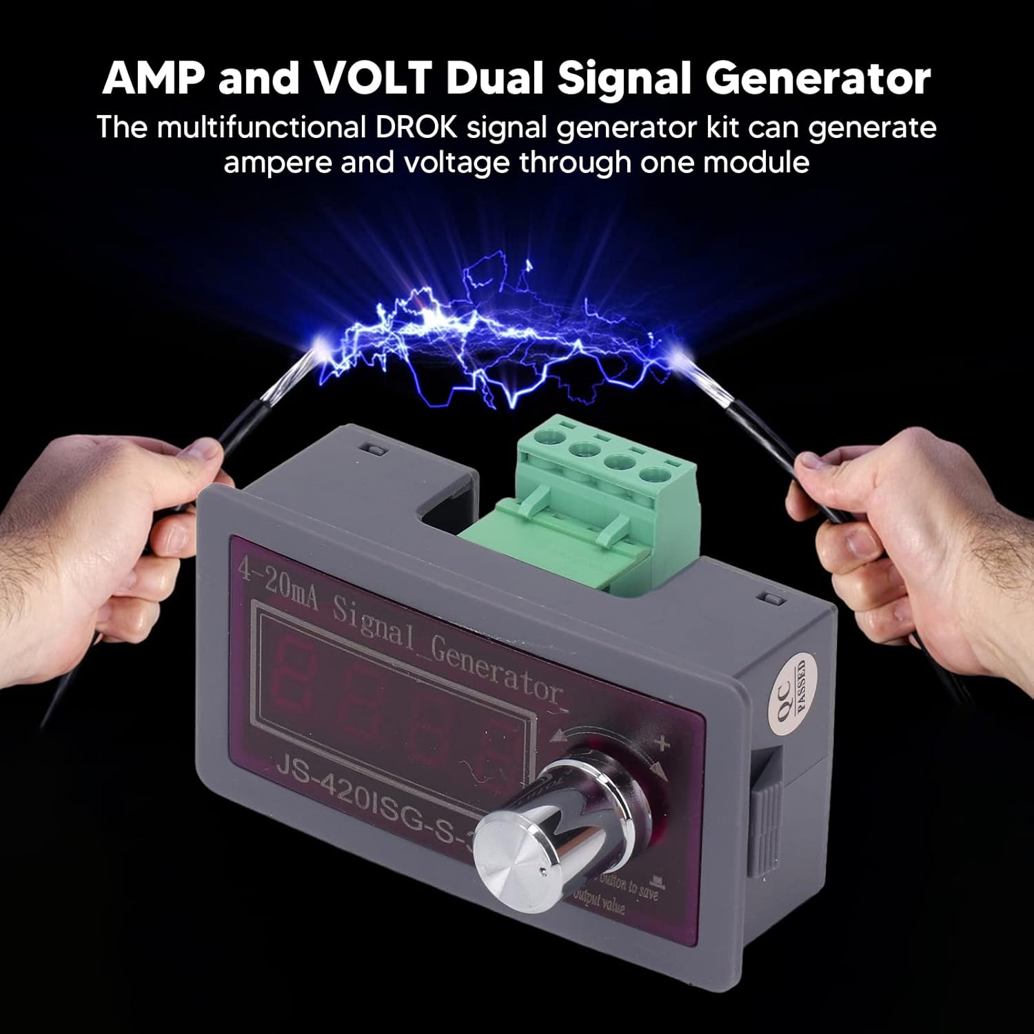 Generador de señal de 4 20mA, alta precisión 4 20mA 0 10 V generador de señal de voltaje de corriente con AMP y voltios simulador analógico de