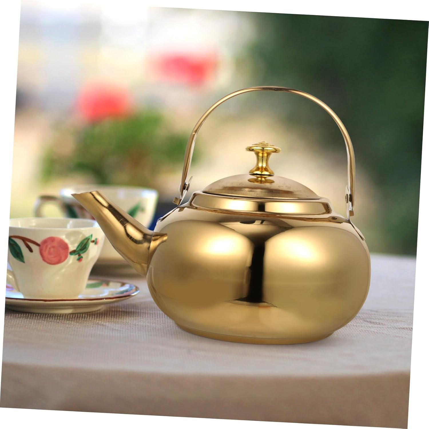 NAMOARLY Exquisita olla de acero inoxidable Hervidor de té Estufa Tetera Hervidor de acero inoxidable Hervidor de agua Estufa Top Silbando Hervidor