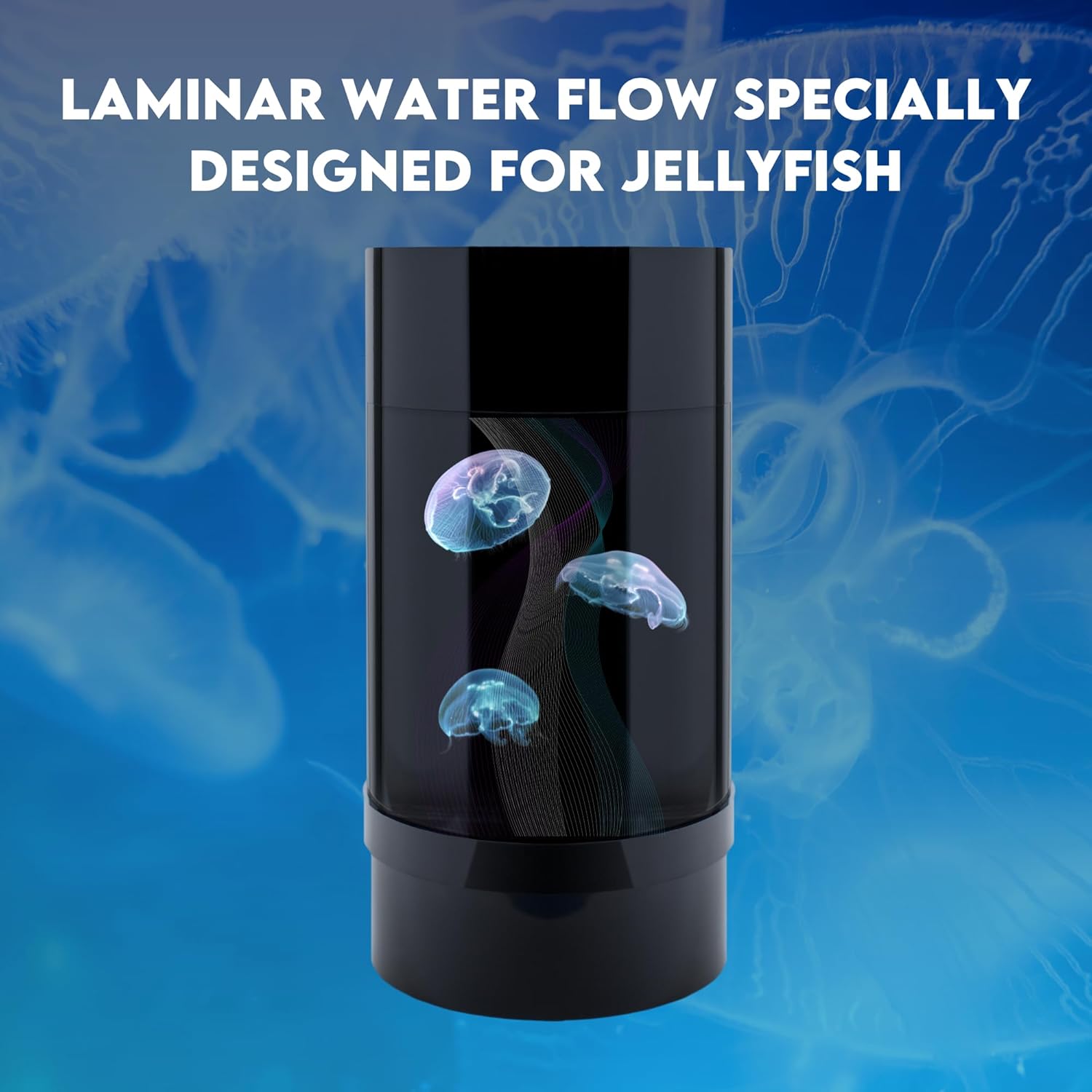 Jellyfish Art Jelly Cylinder Nano Generation 2 (kit solo acuario) – Acuario principiante para medusas vivas