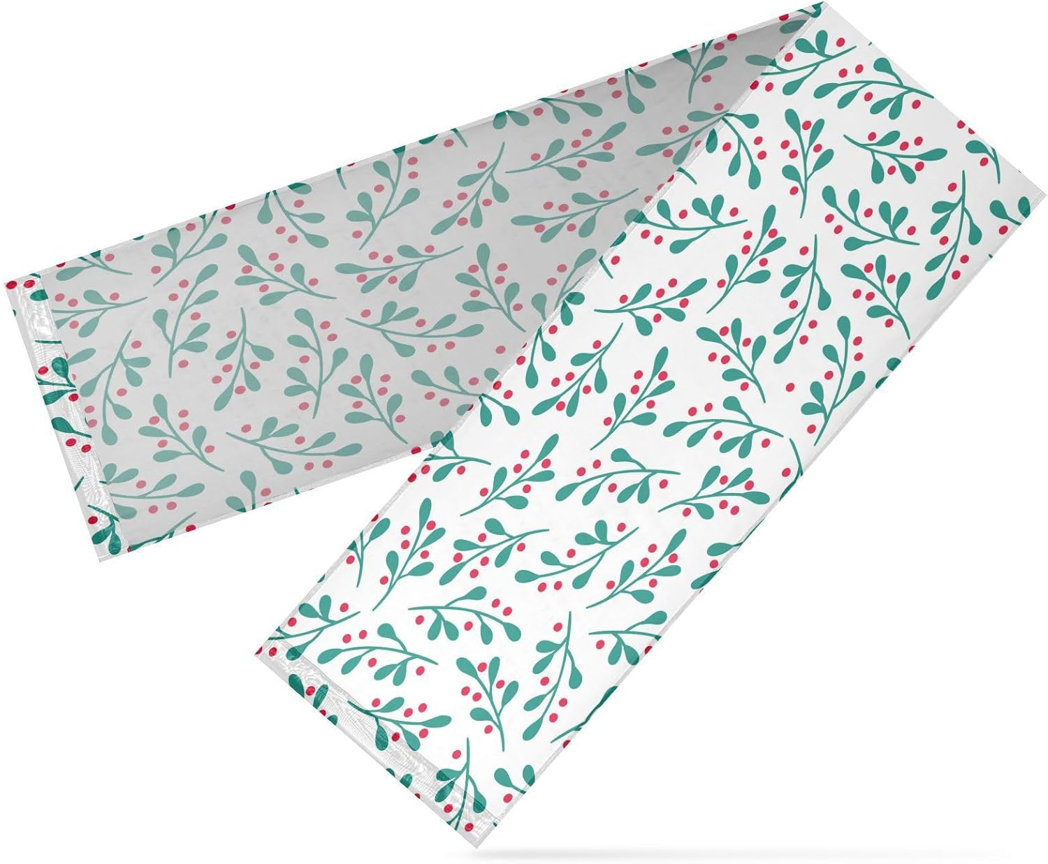 Christmas Mistletoe Berry Table Runner Fall Table Runner for Desk Decor Christmas Table Runner 120 Inches Long