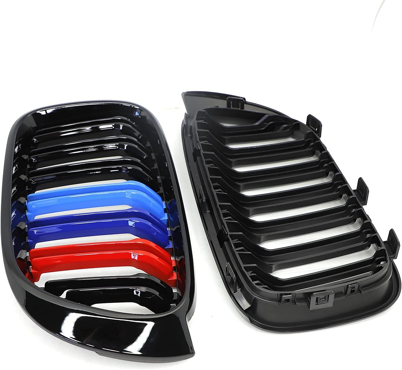 XOPIYAO F25 F26 Grill M Color Gloss Black, Rejilla frontal ABS Negro Brillante Compatible con 2014-2018 X3 F25 X4 F26, juego de 2 láminas dobles