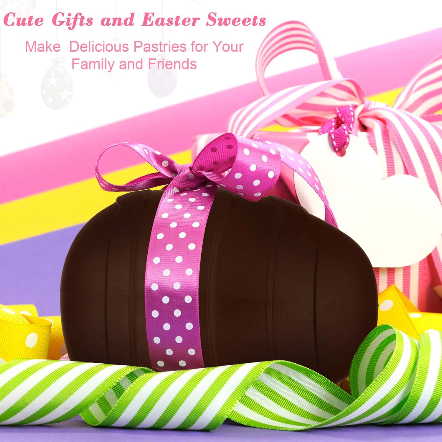 Molde para hornear de 3 piezas con forma de huevo de Pascua y conejo, molde de chocolate para Pascua hecho a mano, jabón pastelería, pastel, postre,