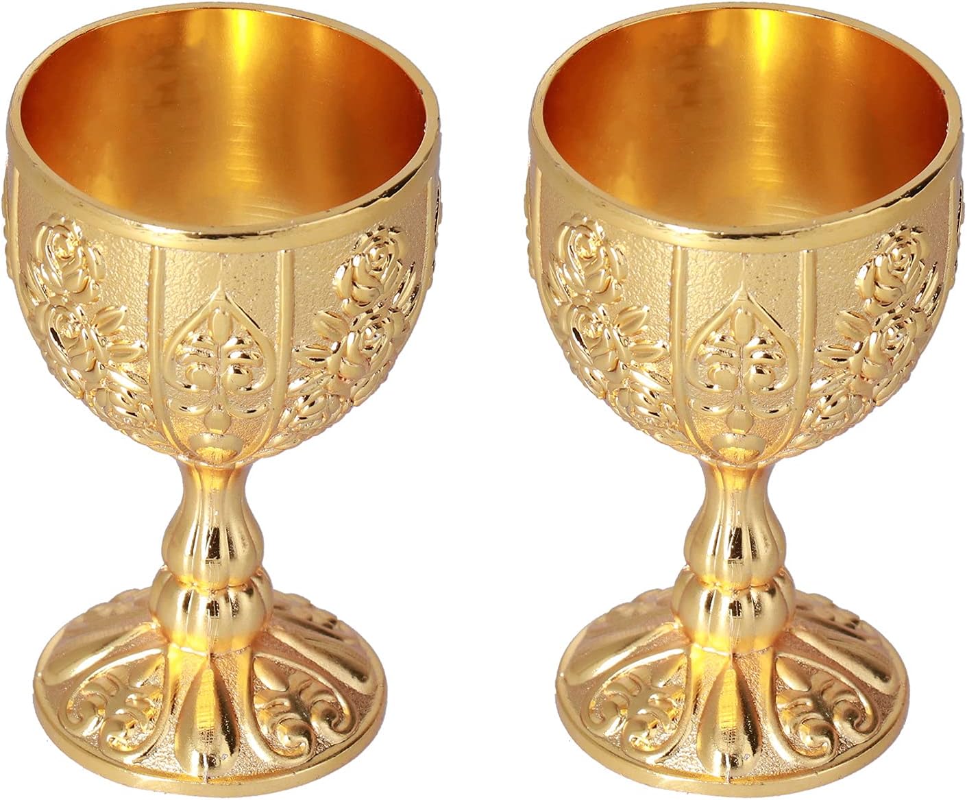 Copas de copa, 2 piezas de copa de vino con grabado dorado en relieve, adornos retro, copa de vino, copa de vino, regalo de fiesta, copas de regalo