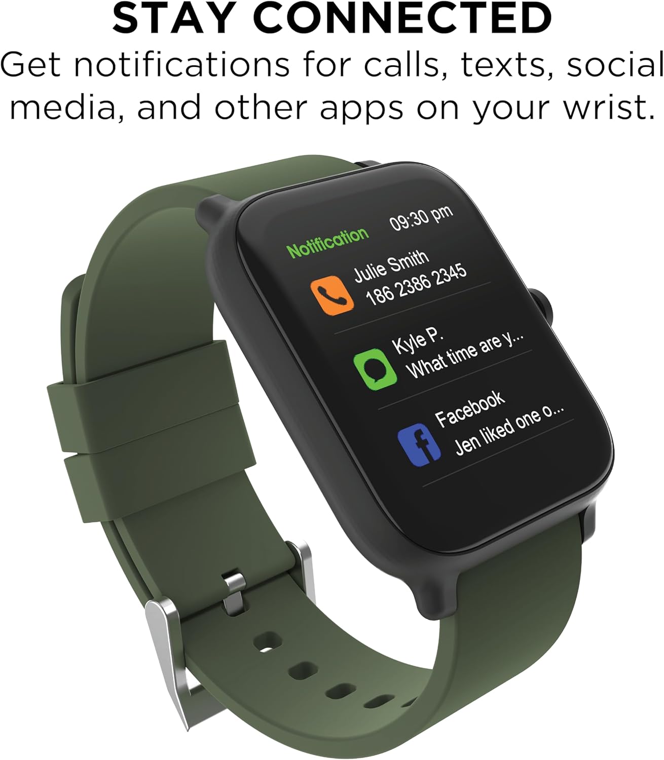 247 EVO Reloj inteligente unisex – Monitor de actividad física, monitor de frecuencia cardíaca, esfera de reloj personalizable, rastreador de