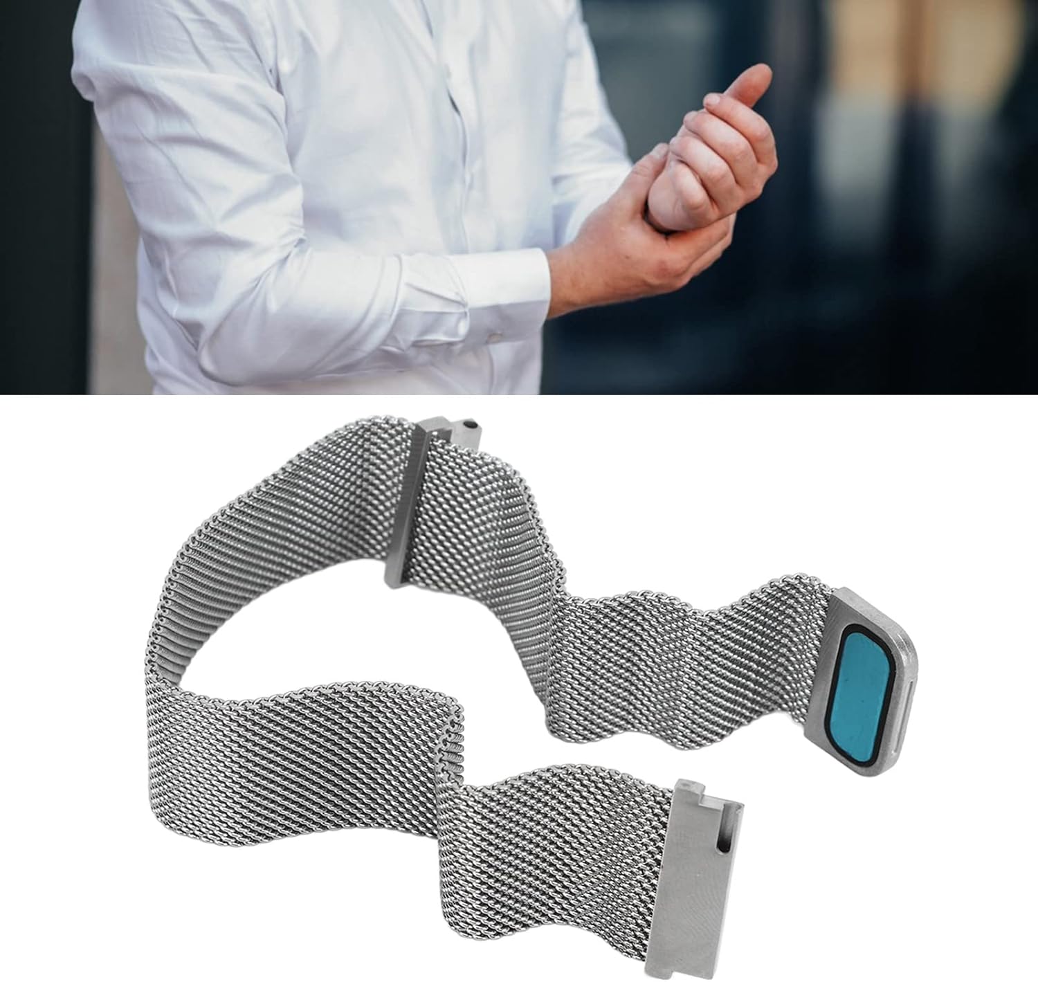 VBESTLIFE Correa de reloj de liberación rápida, pulsera de repuesto de pulsera de acero inoxidable de 0.709 in para Huawei GT2 Smartwatch