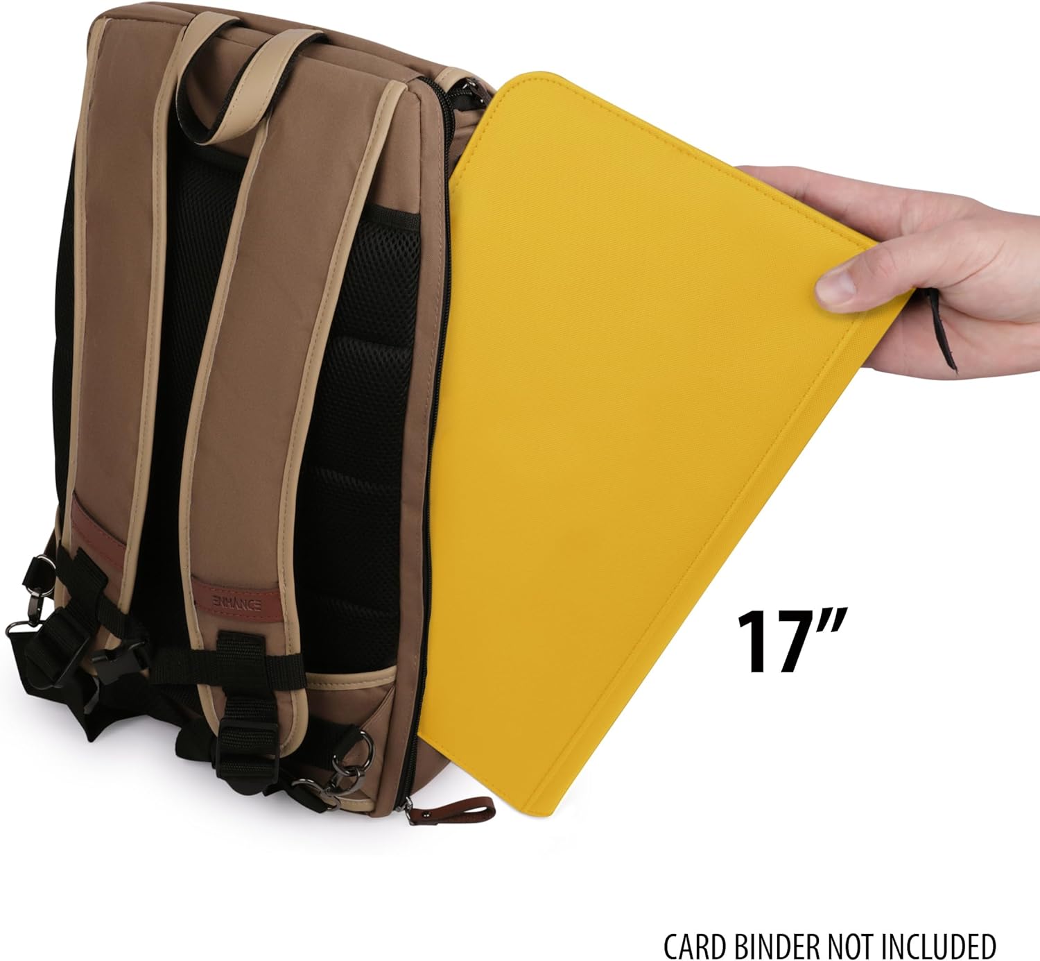ENHANCE Designer Edition – Mochila para cartas coleccionables MTG con espacio para carpeta de tarjetas, almacenamiento de caja de cartas TCG,
