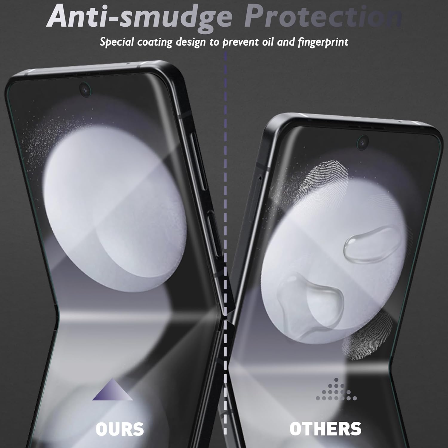 Orzero Paquete de 3 protectores de pantalla interiores compatibles con Samsung Galaxy Z Flip 5 5G, TPU suave de alta calidad de borde a borde HD,