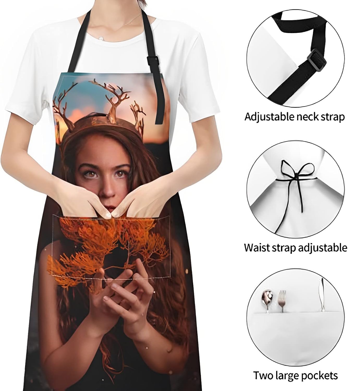 ZXGIFYNLFD Delantal personalizado para mujeres, delantal personalizado para hombres, añade tu imagentextologotipo, delantales para mujeres con