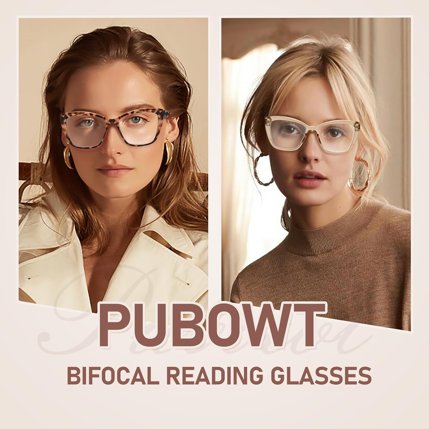 Gafas de lectura bifocales para mujer, ojo de gato, de gran tamaño, bloqueo de luz azul, para lectores de computadora, gafas de diseñador