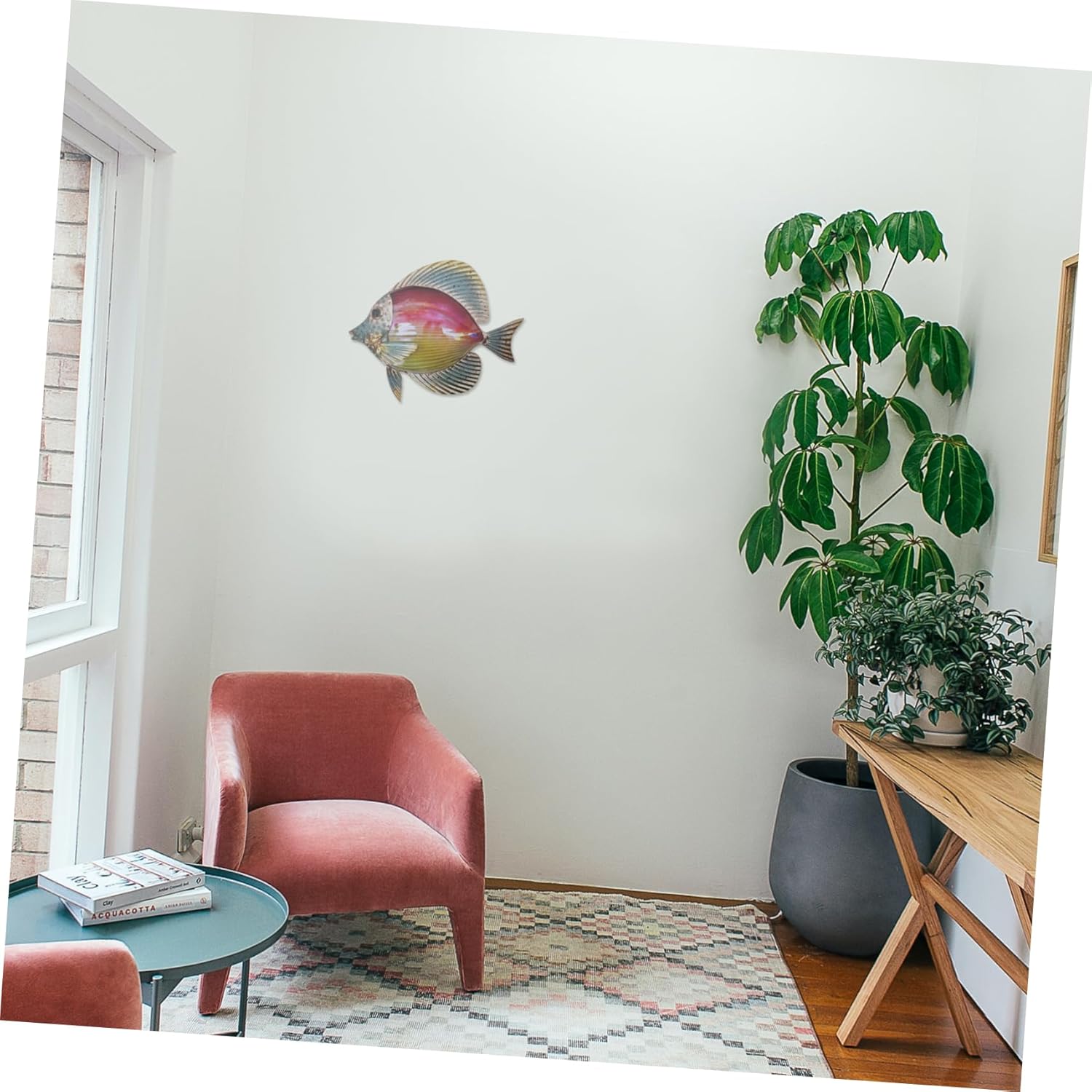 ABOOFAN 3 piezas colgante de hierro decoración del océano mariposas decorativas deco al aire libre vida marina decoración de pared decoración de