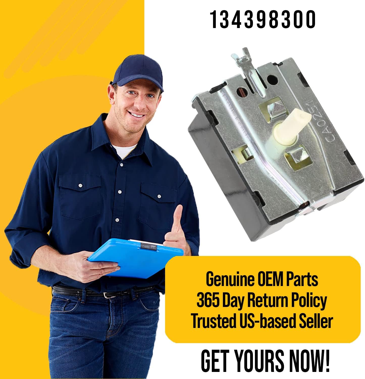 Interruptor de arranque giratorio mejorado 134398300  Compatible con secadora Kenmore Frigidaire  Sustituye a AP3838344 AH975832 EA975832 PS975832